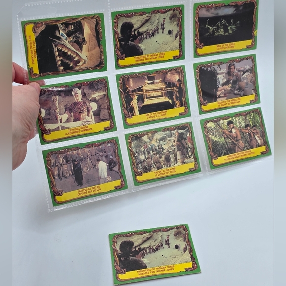 Vintage 1981 TOPPS Raiders Of The Lost Ark Indiana Jones Trading Cards Set Of 10 - Picture 3 of 5